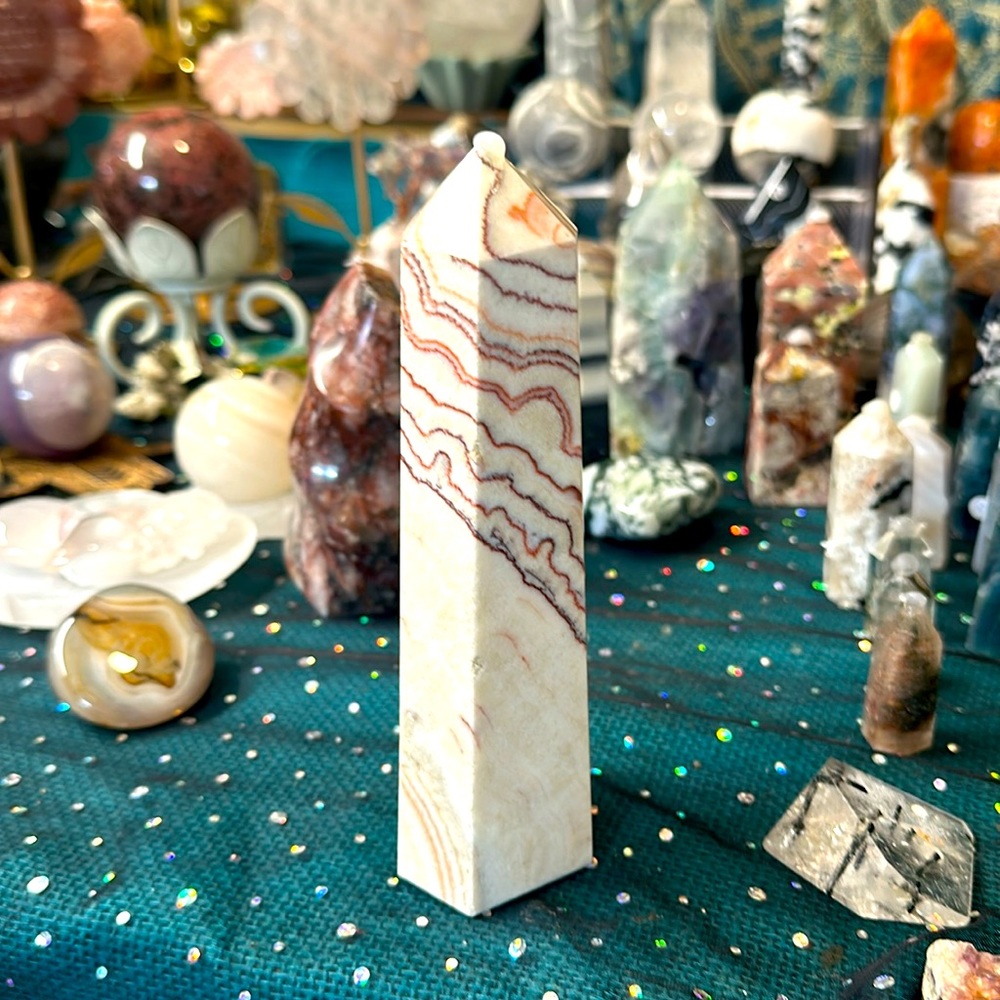 Apengshi Rhodochrosite tower 533g 6"1/2